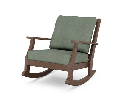Country Living Wovendale Deep Seating Rocking Chair in Mahogany / Cast Sage