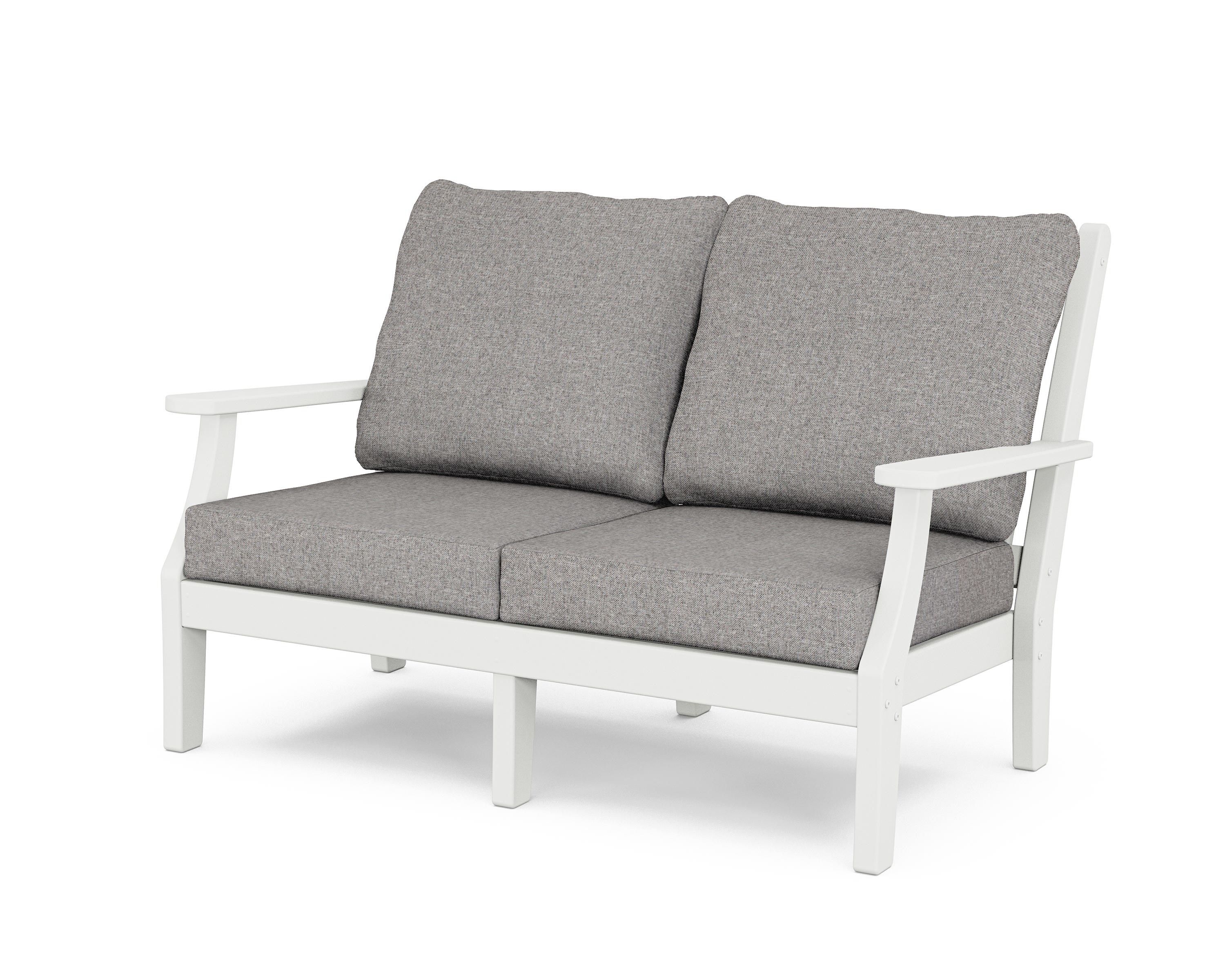 Country Living Wovendale Deep Seating Loveseat in White / Grey Mist