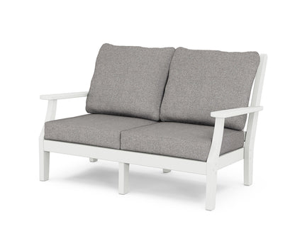 Country Living Wovendale Deep Seating Loveseat in White / Grey Mist