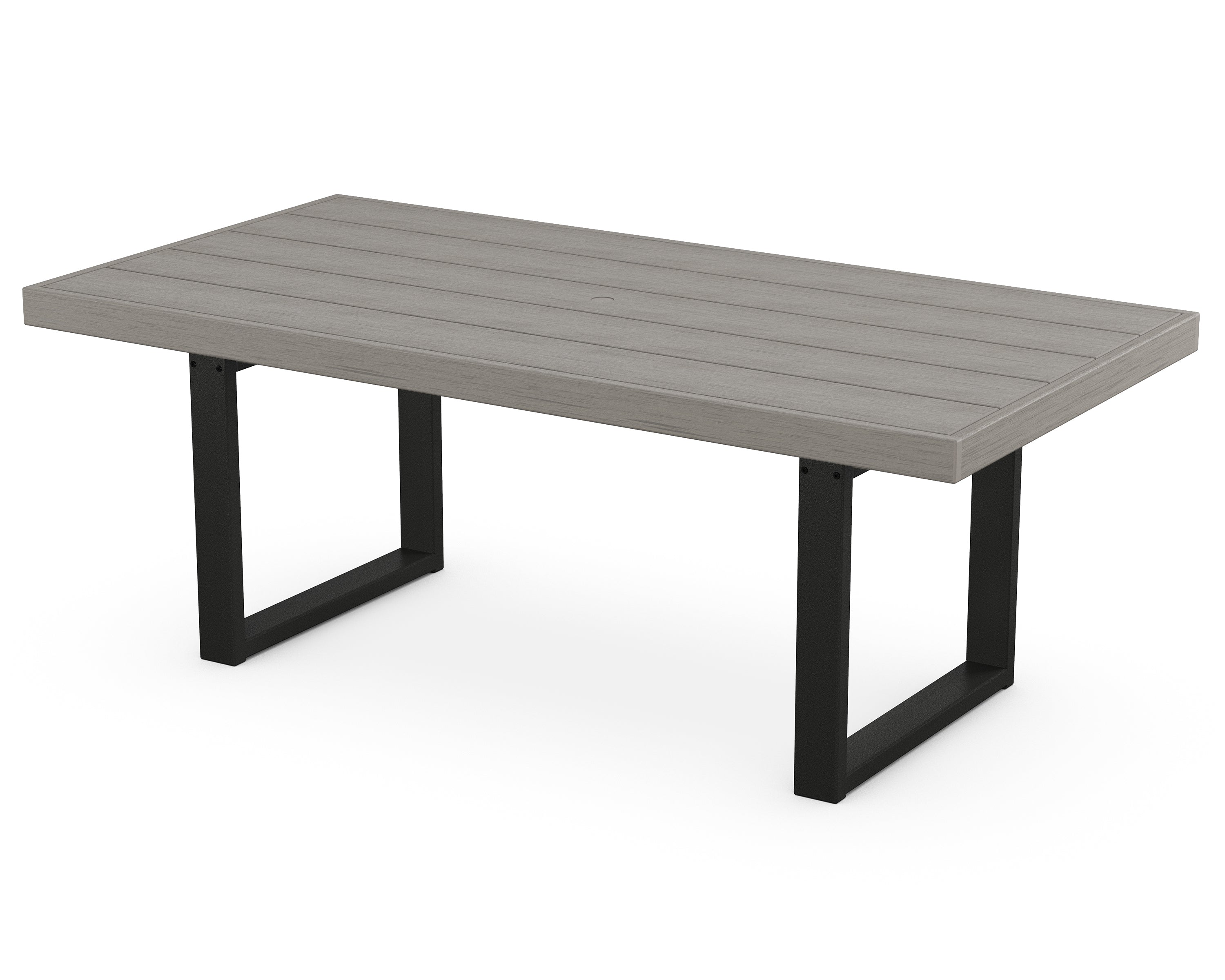 POLYWOOD® EDGE 40" x 78" Dining Table in Black / Driftwood