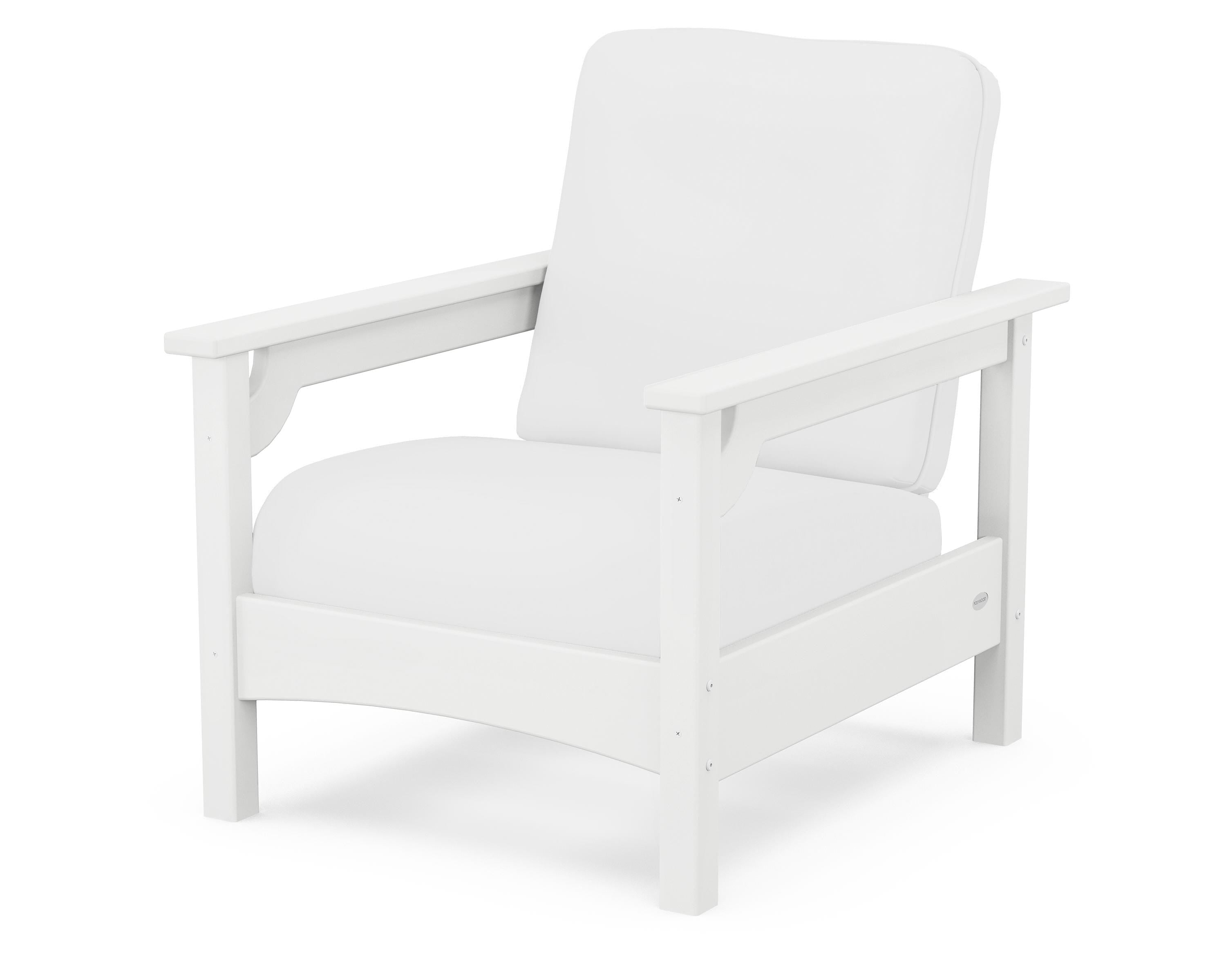 POLYWOOD® Club Chair in White / Natural