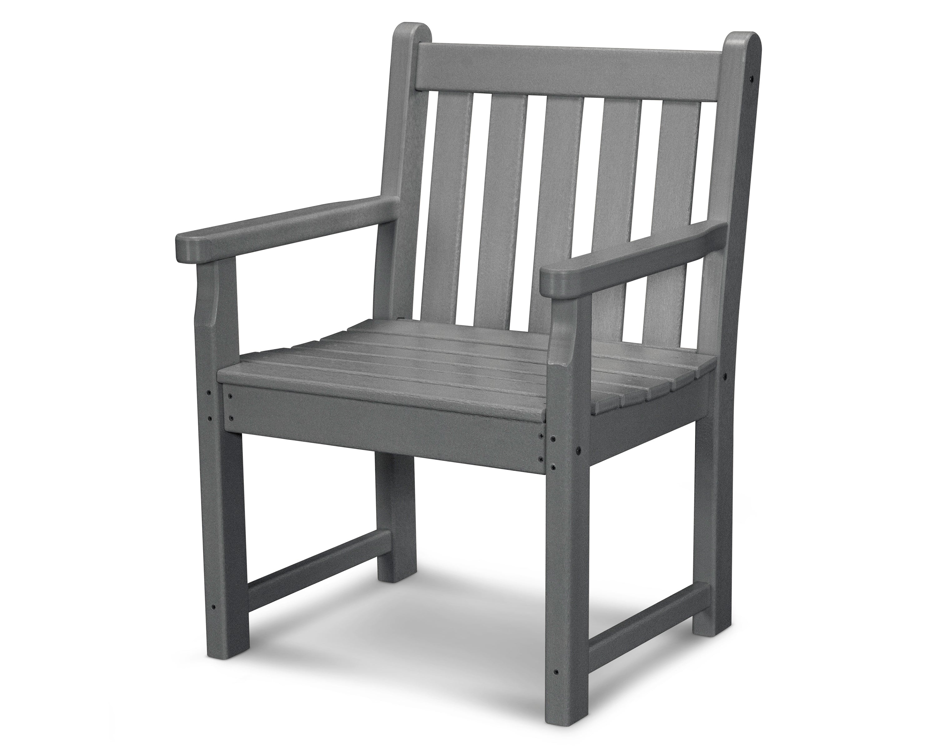 POLYWOOD® Traditional Garden Arm Chair in Slate Grey