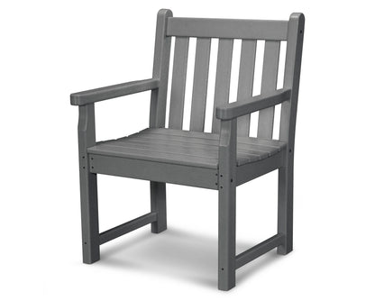 POLYWOOD® Traditional Garden Arm Chair in Slate Grey