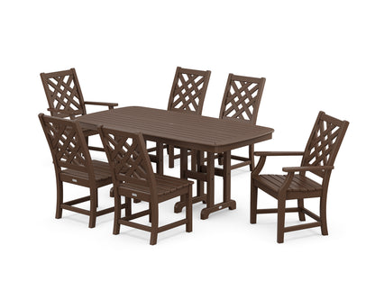 Country Living Wovendale 7-Piece Dining Set in Mahogany