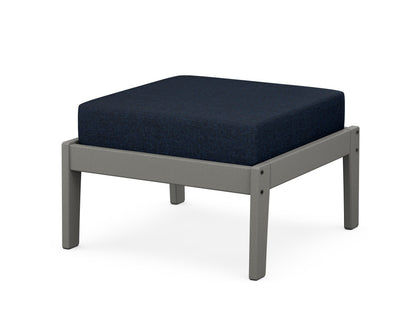Unbranded Deep Seating Ottoman in Slate Grey / Marine Indigo