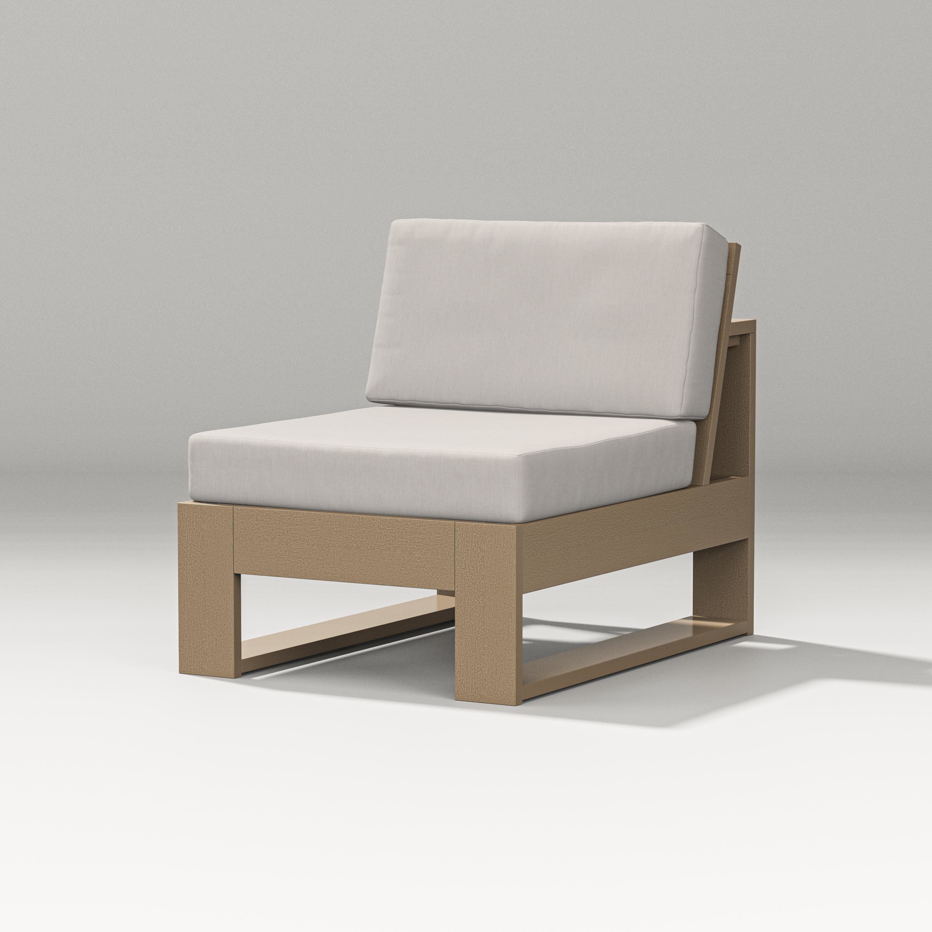 PW Designer Series Latitude Modular Armless Chair in Vintage Sahara / Cast Ash