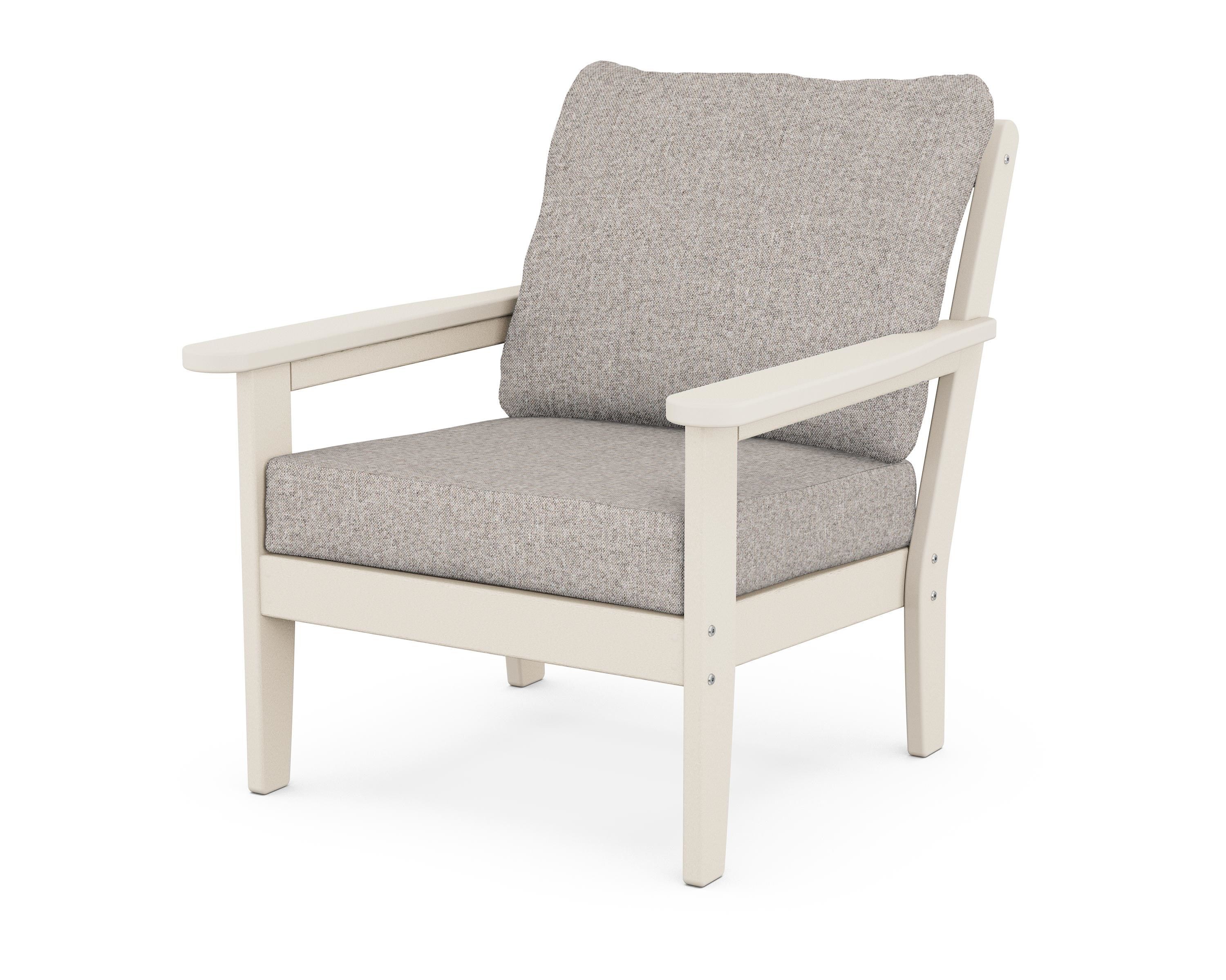 Country Living Cottage Deep Seating Chair in Sand / Weathered Tweed
