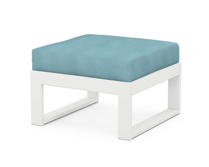 Unbranded Modular Ottoman - Modern in White / Lattice Sky Blue