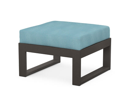 Unbranded Modular Ottoman - Modern in Vintage Coffee / Lattice Sky Blue