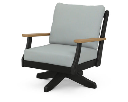 Braxton Deep Seating Swivel Chair - Black