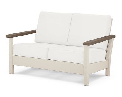 POLYWOOD® Harbour Deep Seating Loveseat in Sand / Kona / Natural Linen