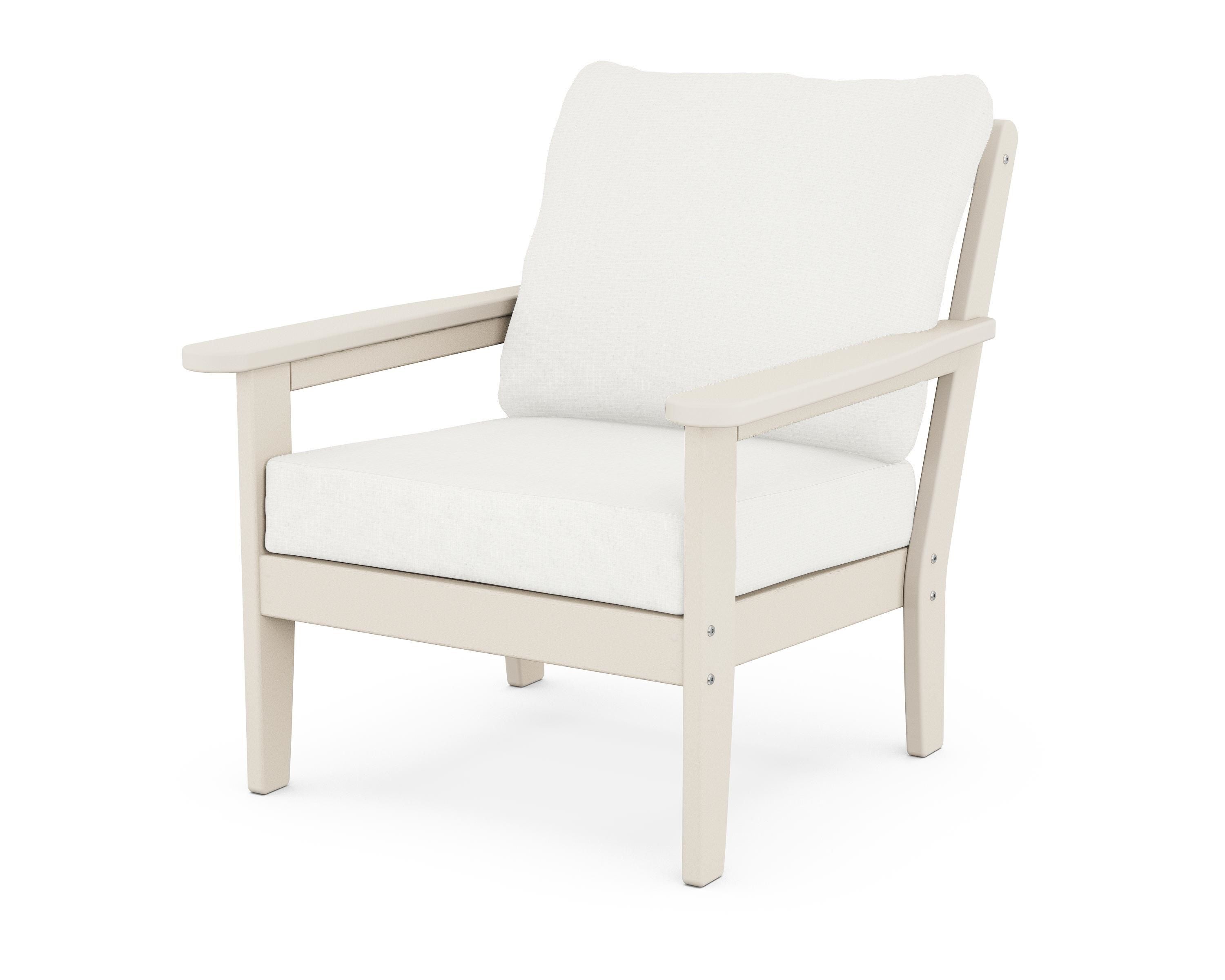 Country Living Cottage Deep Seating Chair in Sand / Natural Linen