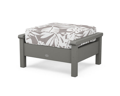 POLYWOOD® Harbour Deep Seating Ottoman in Slate Grey / Leaf Grey Mist