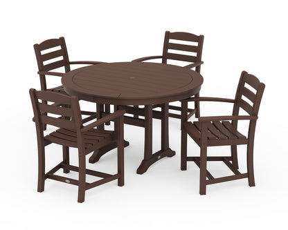 POLYWOOD® La Casa Café 5-Piece Arm Chair Dining Set in Mahogany