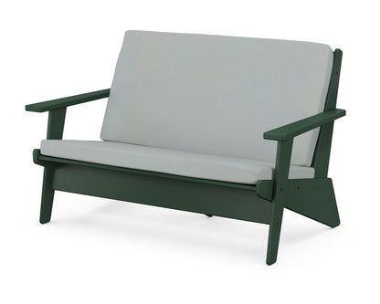 POLYWOOD® Riviera Modern Lounge Loveseat in Green / Spa