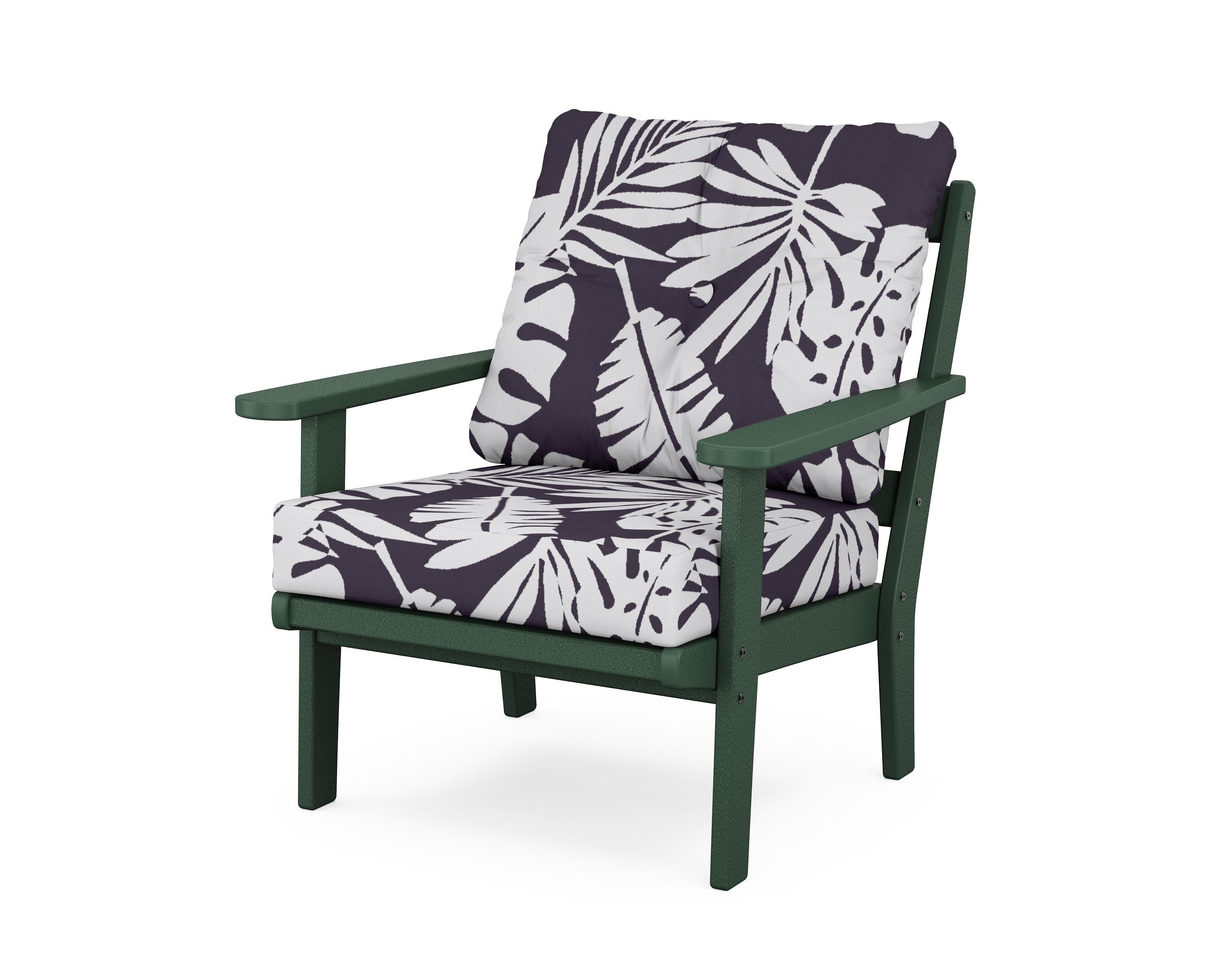 POLYWOOD® Mission Deep Seating Chair in Green / Leaf Navy