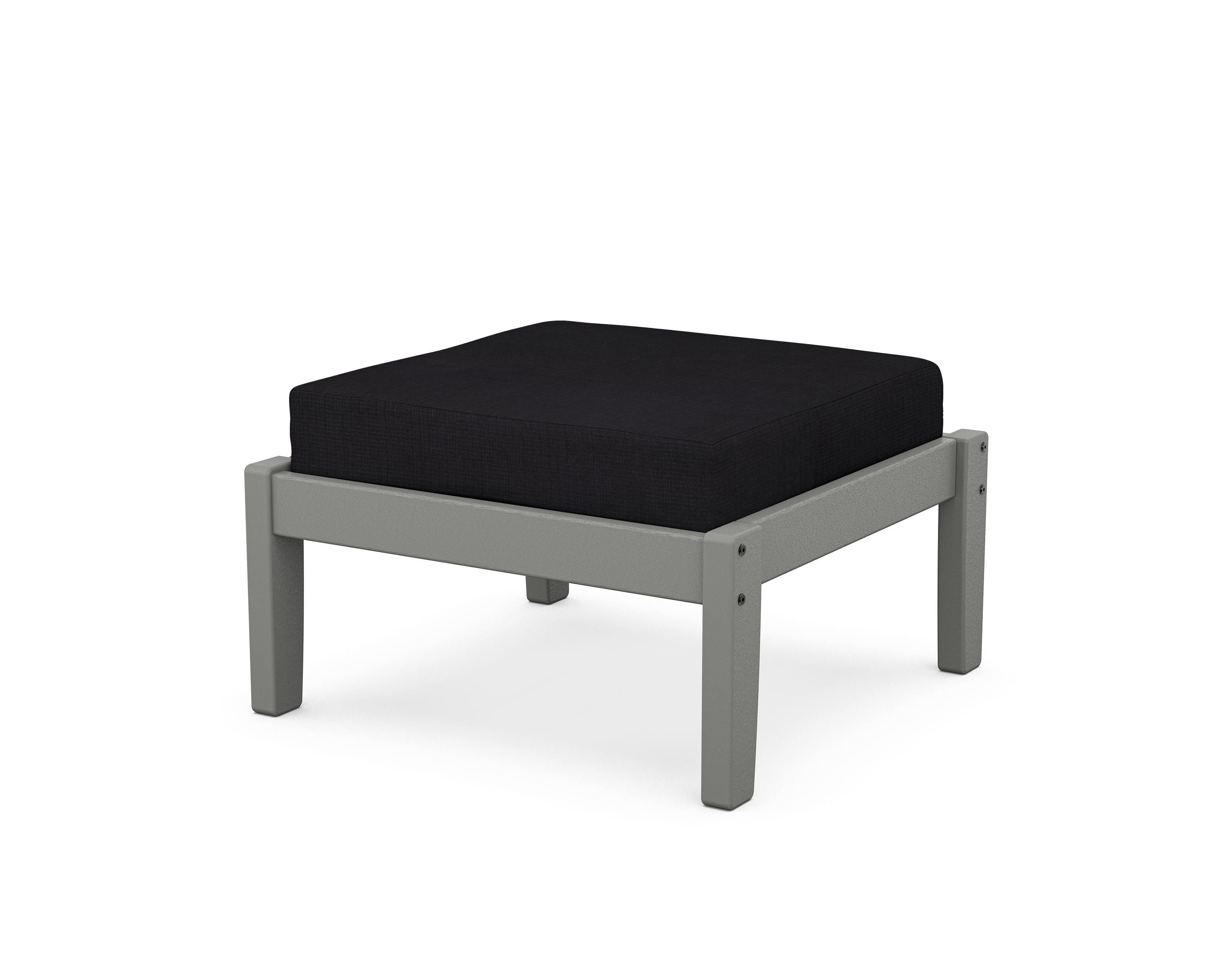 Unbranded Deep Seating Ottoman in Slate Grey / Midnight Linen
