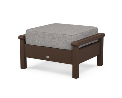 POLYWOOD® Harbour Deep Seating Ottoman in Mahogany / Grey Mist