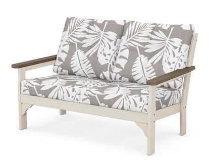 POLYWOOD® Vineyard Deep Seating Loveseat in Sand / Kona / Leaf Grey Mist