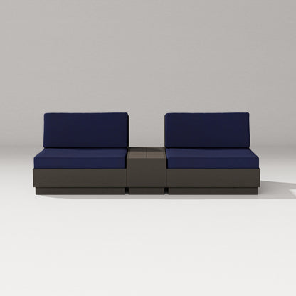 PW Designer Series Elevate Lounge Chair Set in Vintage Coffee / Navy