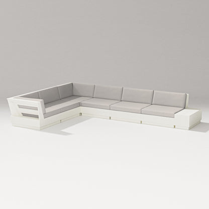 PW Designer Series Elevate 7-Piece Corner Sectional in Vintage White / Cast Ash