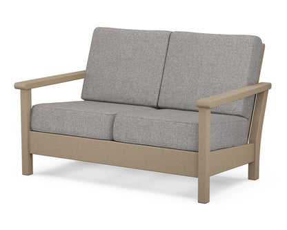 POLYWOOD® Harbour Deep Seating Loveseat in Vintage Sahara / Grey Mist
