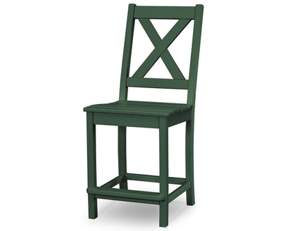 POLYWOOD® Braxton Counter Side Chair in Green