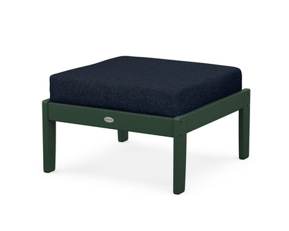 POLYWOOD® Braxton Deep Seating Ottoman in Green / Marine Indigo