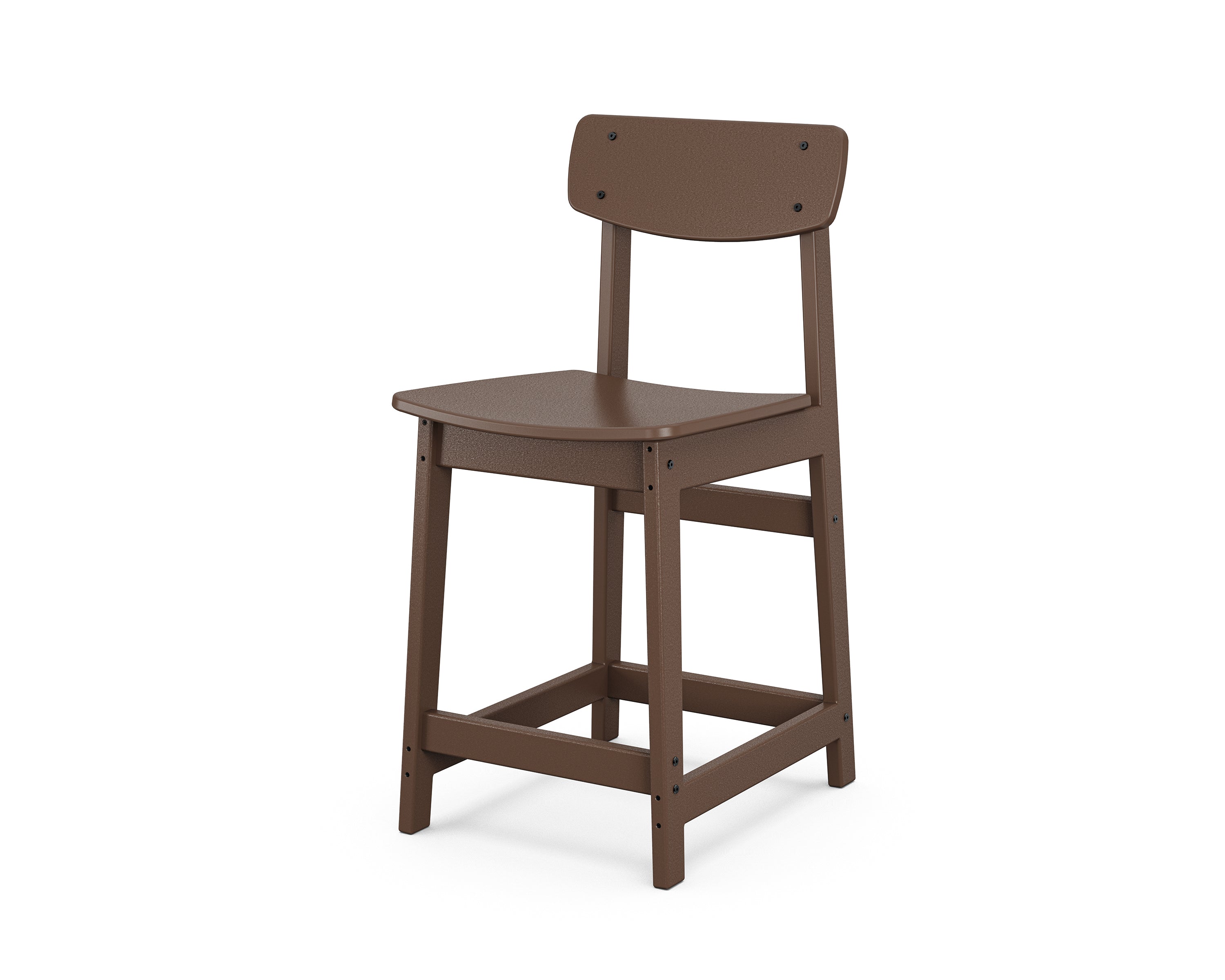 POLYWOOD® Modern Studio Urban Counter Chair in Mahogany