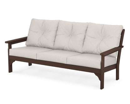 POLYWOOD® Vineyard Deep Seating Sofa in Mahogany / Cast Ash
