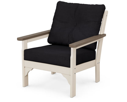 POLYWOOD® Vineyard Deep Seating Chair in Sand / Kona / Midnight Linen