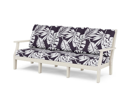 Country Living Wovendale Deep Seating Sofa in Sand / Leaf Navy