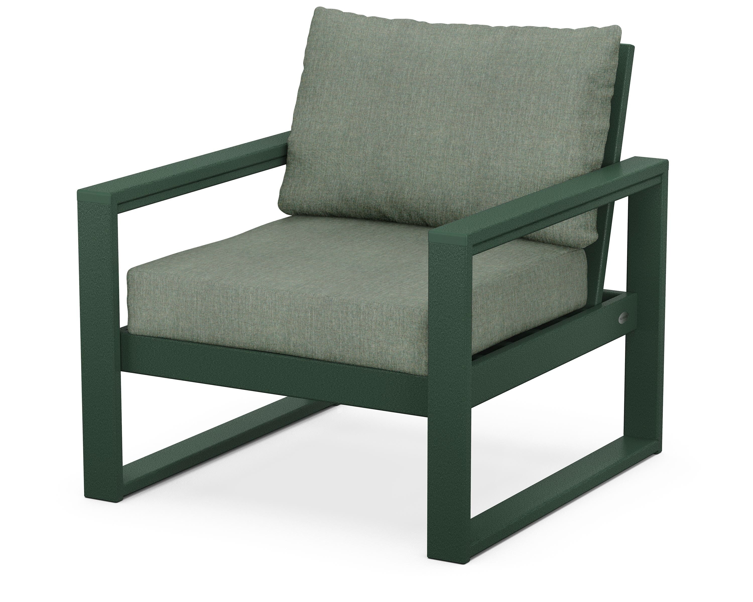 POLYWOOD® EDGE Club Chair in Green / Cast Sage