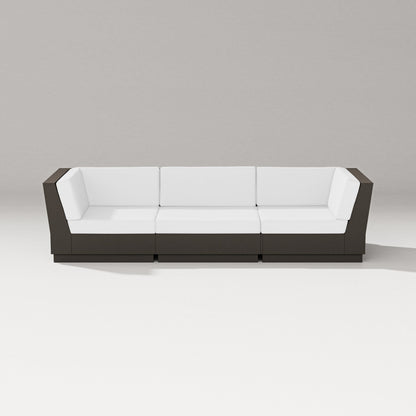 PW Designer Series Elevate Sofa Sectional in Vintage Coffee / Natural