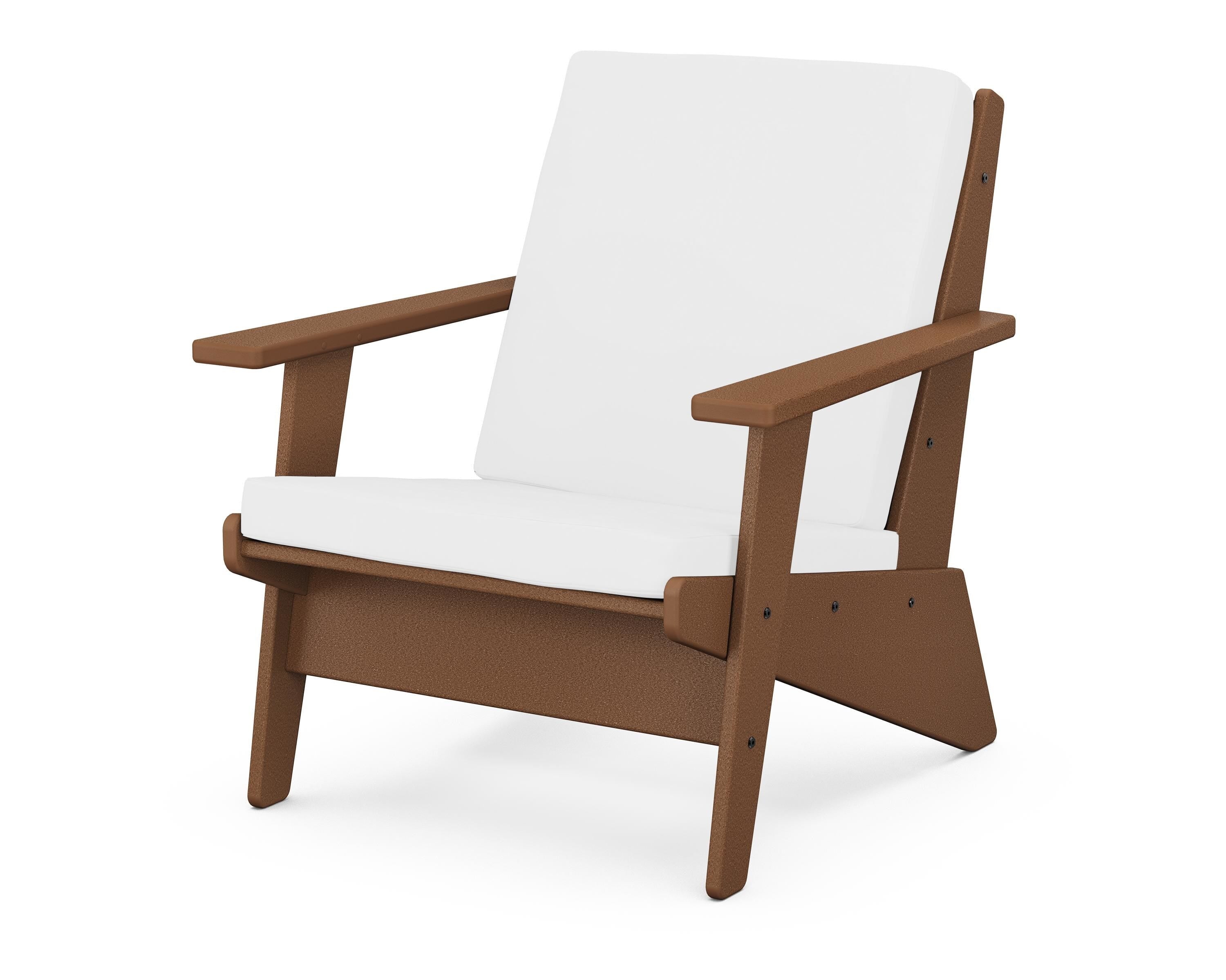 POLYWOOD® Riviera Modern Lounge Chair in Teak / Natural