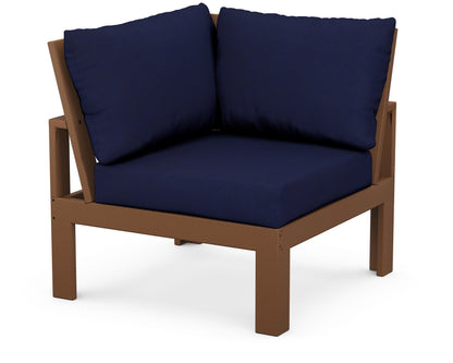 Unbranded Modular Corner Chair in Teak / Navy