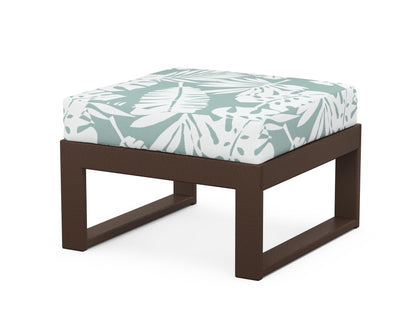 Unbranded Modular Ottoman - Modern in Mahogany / Leaf Glacier Spa