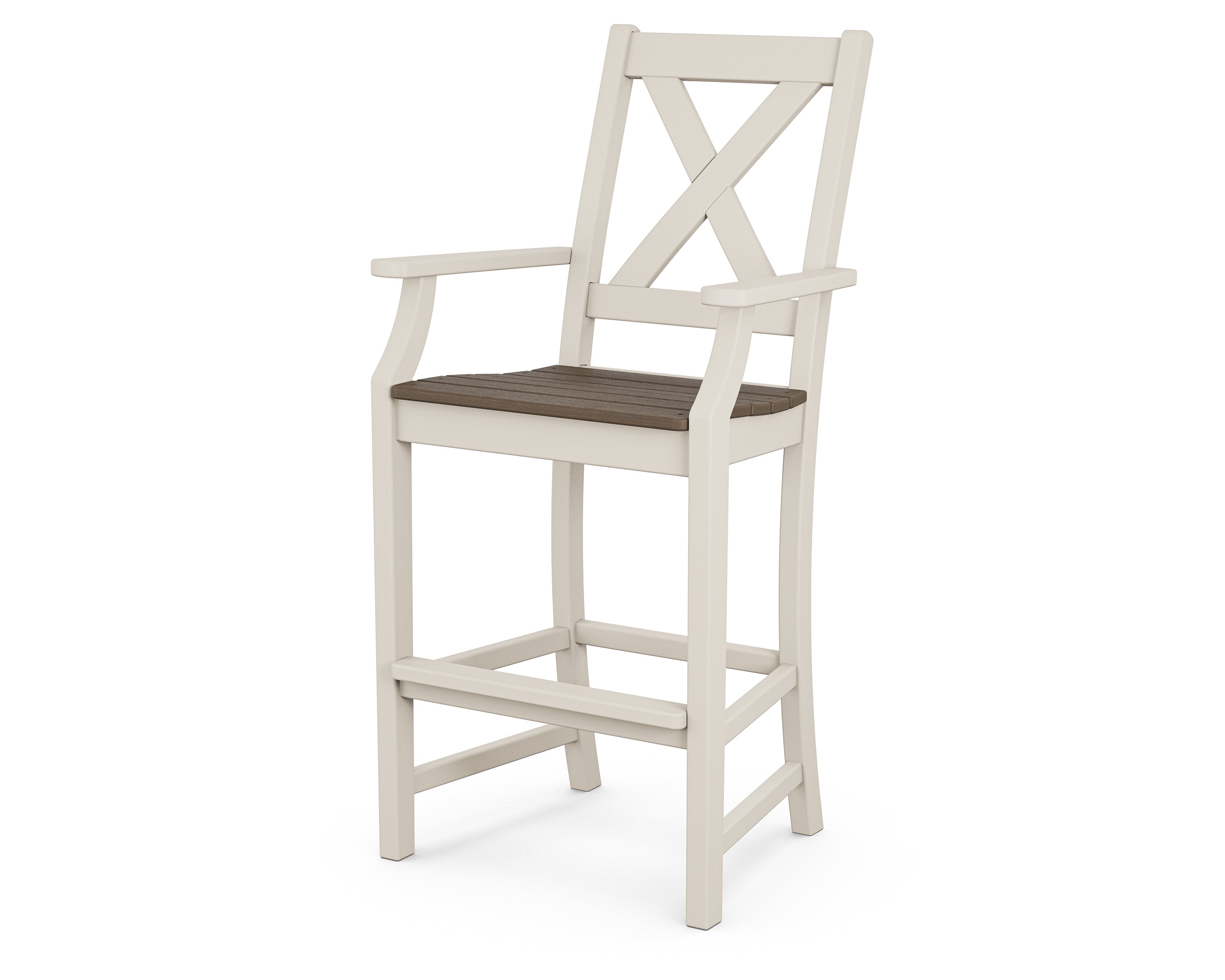 POLYWOOD® Braxton Bar Arm Chair in Sand / Kona