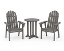 Vineyard Adirondack 3-Piece Round Dining Set