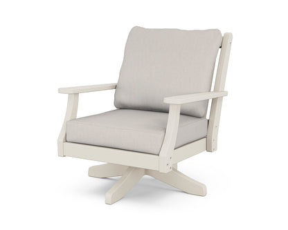 Country Living Wovendale Deep Seating Swivel Chair in Sand / Cast Ash