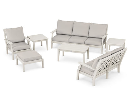 Country Living Wovendale 7-Piece Deep Seating Set in Sand / Cast Ash