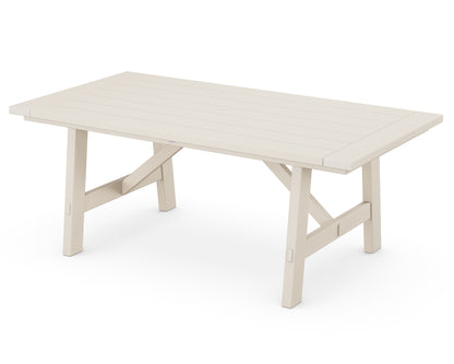 POLYWOOD® Rustic Farmhouse 39" x 75" Dining Table in Sand
