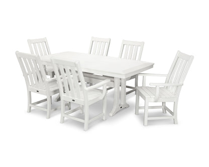POLYWOOD® Vineyard 7-Piece Arm Chair Dining Set in White
