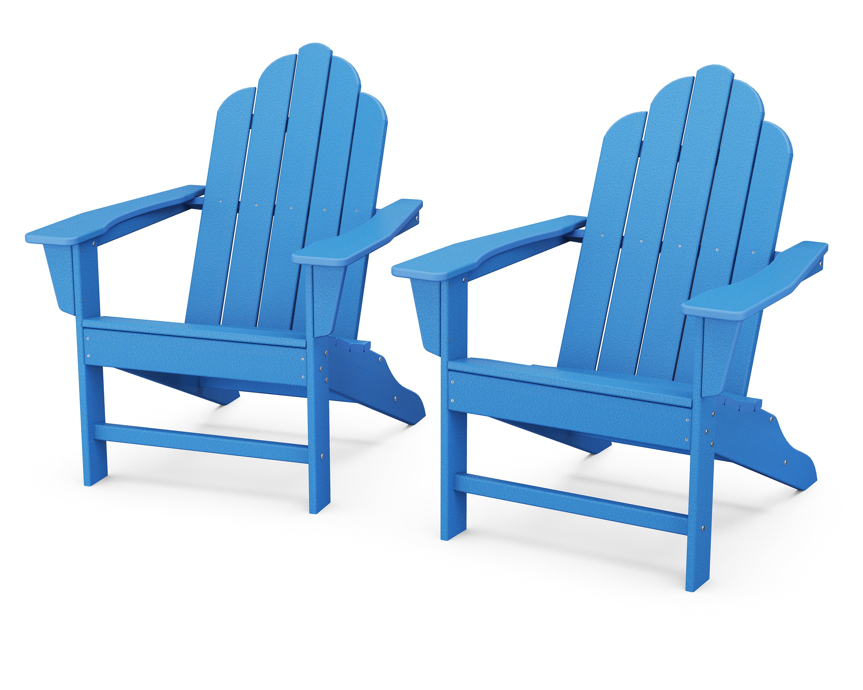POLYWOOD® Long Island Adirondack 2-Piece Set in Pacific Blue