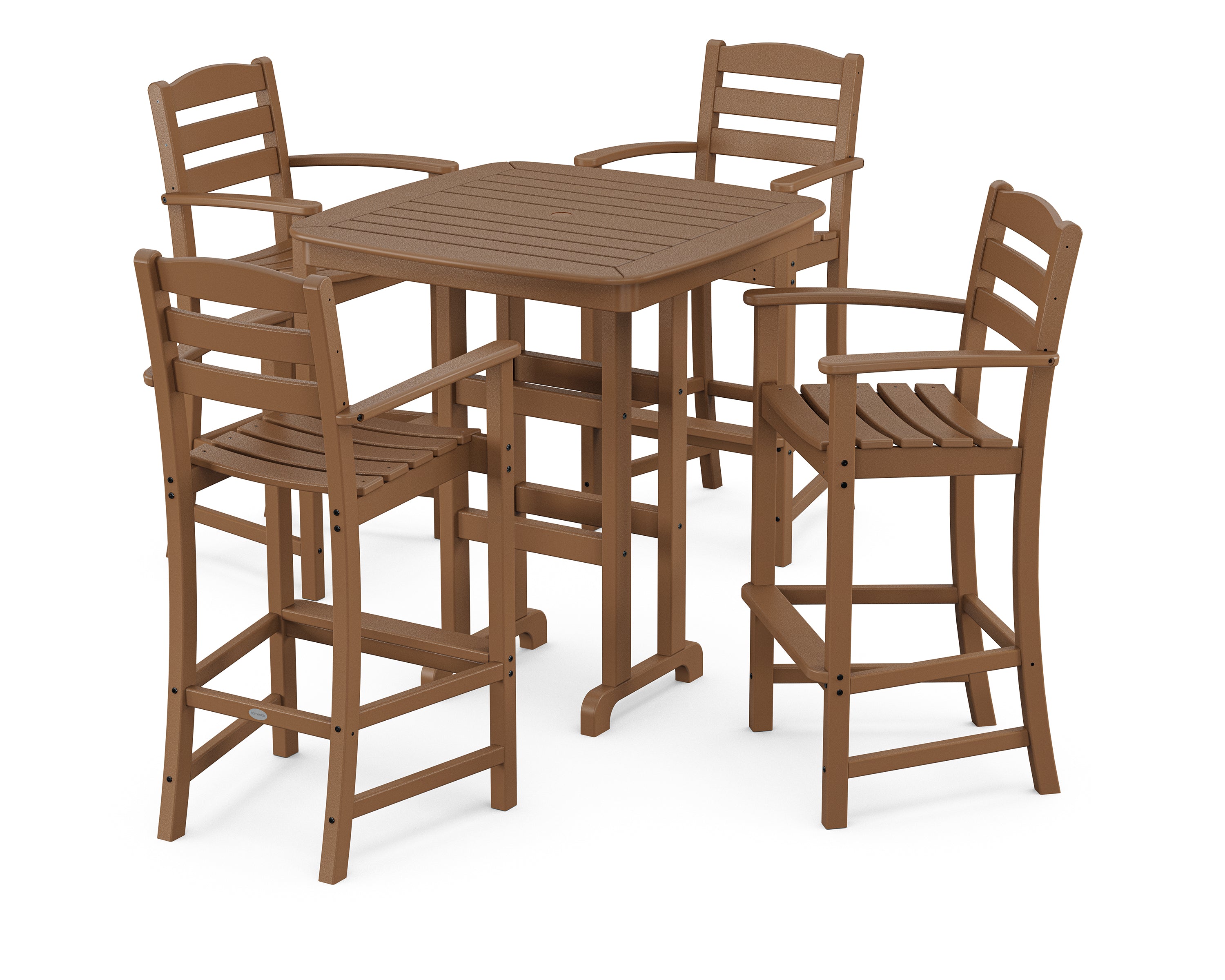 POLYWOOD® La Casa Café 5-Piece Bar Set in Teak