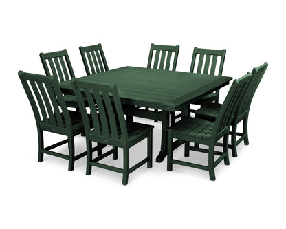 POLYWOOD® Vineyard 9-Piece Dining Set in Green