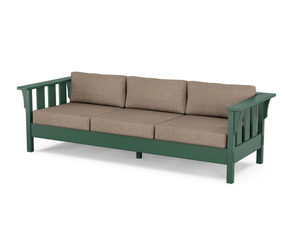 Martha Stewart by POLYWOOD® Acadia Deep Seating Sofa in Green / Spiced Burlap