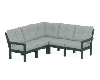 POLYWOOD® Vineyard 5-Piece Sectional in Green / Spa