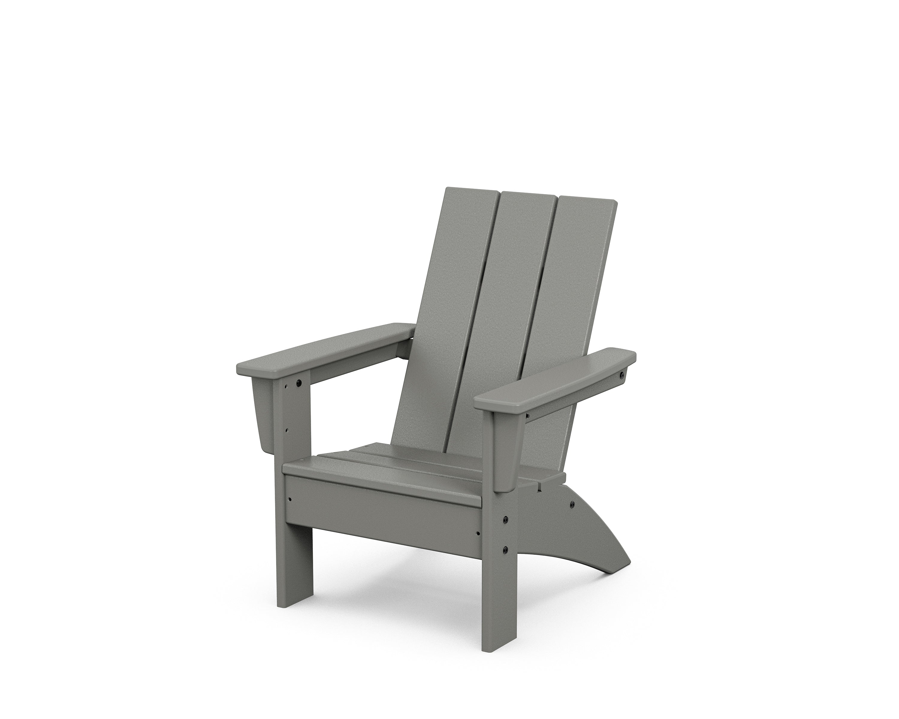POLYWOOD® Kids Modern Adirondack Chair in Slate Grey