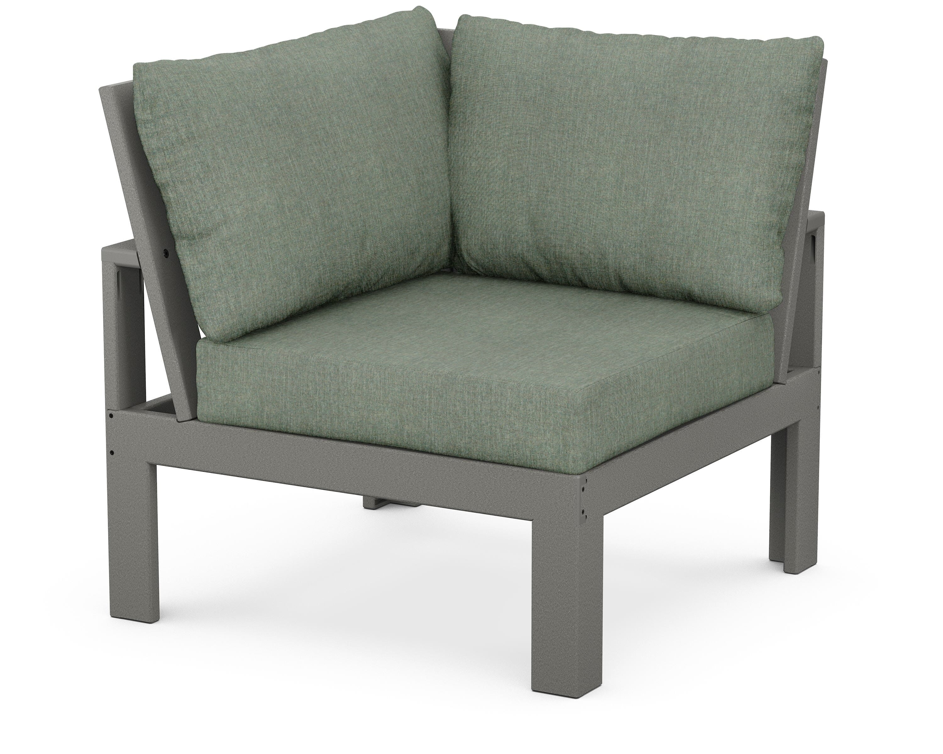 Unbranded Modular Corner Chair in Slate Grey / Cast Sage